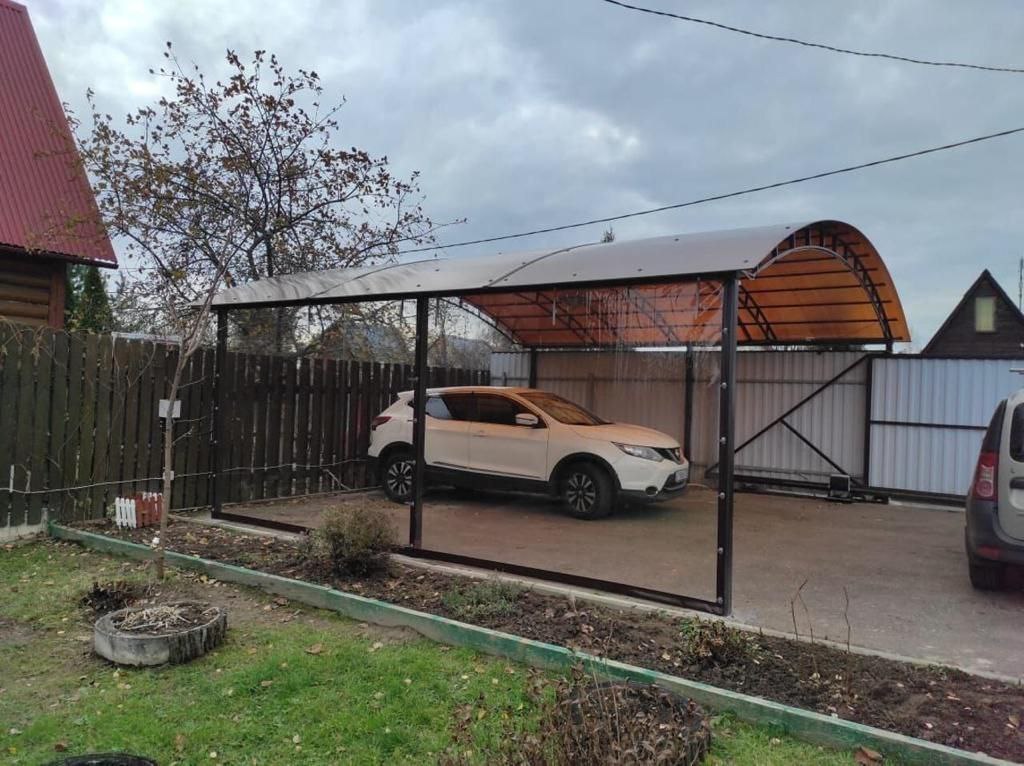 Прозрачные шторы ПВХ для навеса под автомобиль в Куровском
